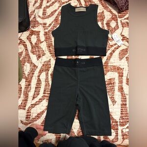 Black Essentials Tank and Shorts Set